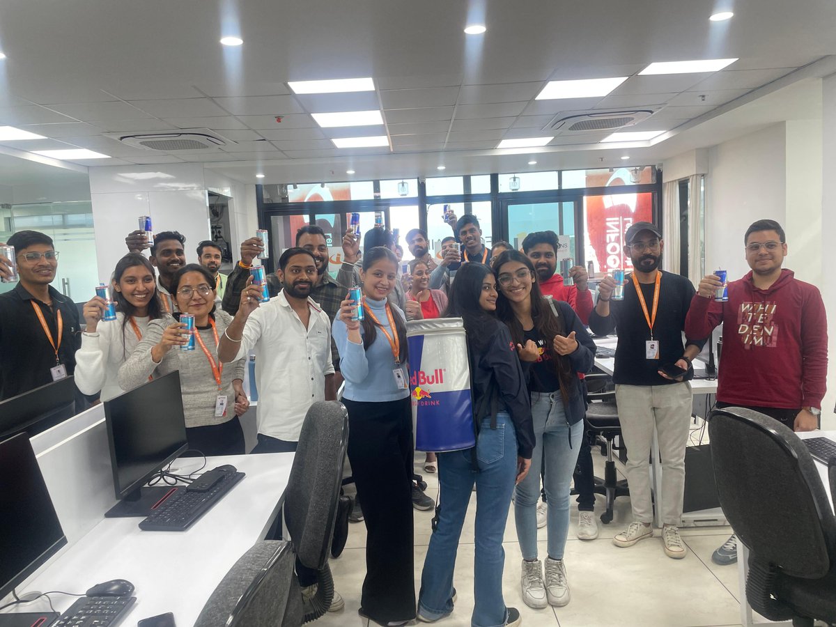 Our Infograins premises got a vibrant energy boost as the dynamic team from Red Bull paid us a visit! Their iconic campaign brought a wave of excitement and enthusiasm to our workplace, perfectly complementing our own innovative and energetic culture.

#infograins #redbull
