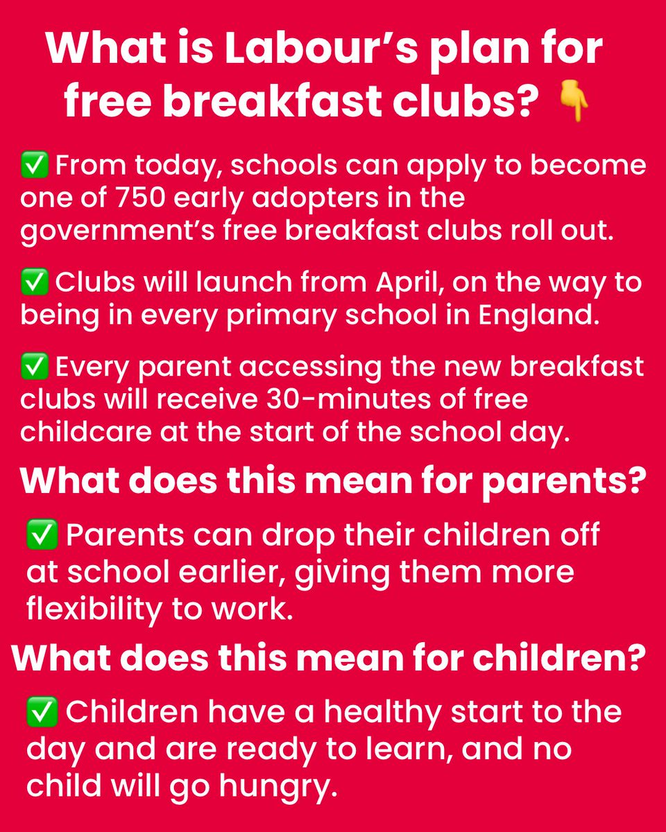 ezystan's tweet image. *This is what Labour’s free breakfast clubs will mean for you.*🌹