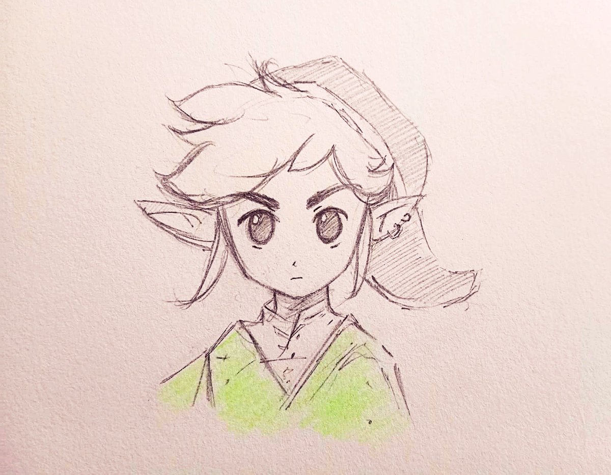 MinishBoy's tweet photo. Un dibujo que hice del héroe del tiempo. https://t.co/YEQXuZwIqh