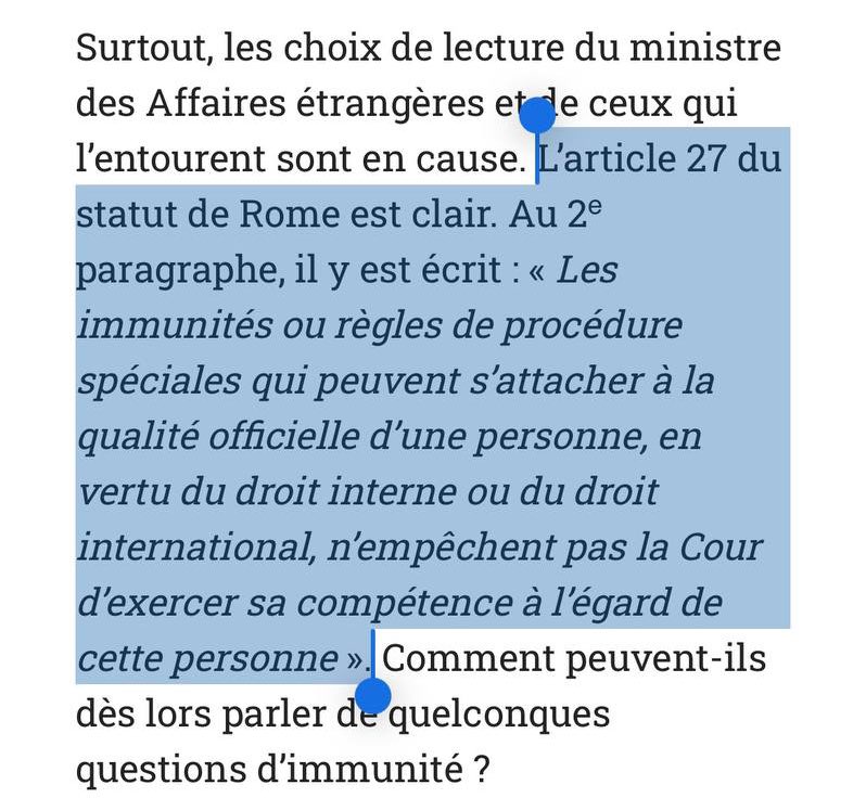 LouisBoyard's tweet image. L’immunité de Netanyahu est un mensonge inventé de toutes pièces.

Elle est juridiquement fausse.

Par ce mensonge digne de Trump, le ministre des Affaires étrangères humilie la France devant le monde.

La complicité du Gouvernement dans le génocide des palestiniens est totale.