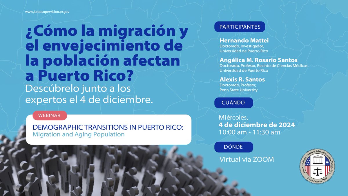 Descubre las últimas tendencias demográficas en Puerto Rico. Desde los patrones de migración y el envejecimiento de la población hasta las implicaciones sobre políticas, conozca los puntos de vista de los principales expertos sobre estos temas críticos y su impacto en el futuro
