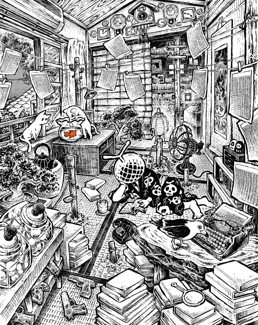 『海猫沢めろん随筆傑作選 生活』本日発売です!装画を描かせていただきました。海猫沢めろん先生の作家デビュー20周年記念の本に関わらせていただき光栄です…!
https://t.co/sqf8Kg4I71