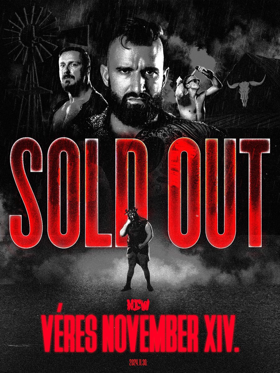 600+ wrestling fans 
One crazy show in Budapest
Bloody November XIV 
Thank you for your support!