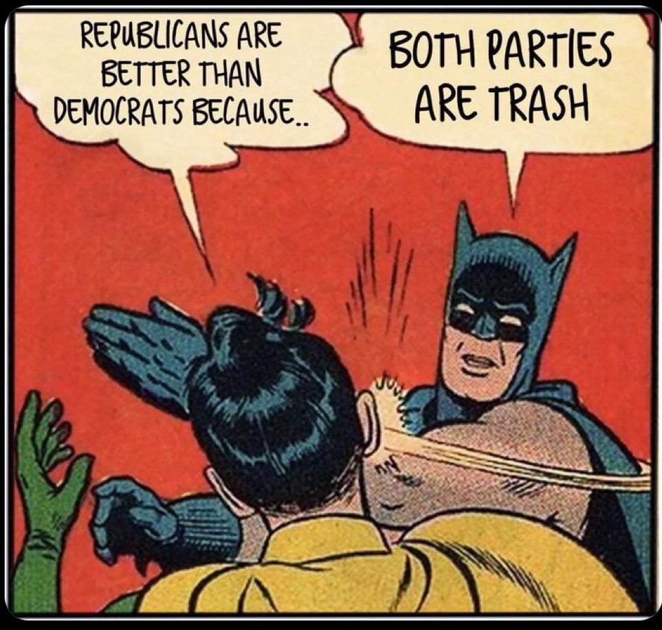 PinellasLP's tweet photo. Daily reminder that they're both in the same puppet show and agree on almost everything once in power. Talk is cheap https://t.co/q5T81dbba2