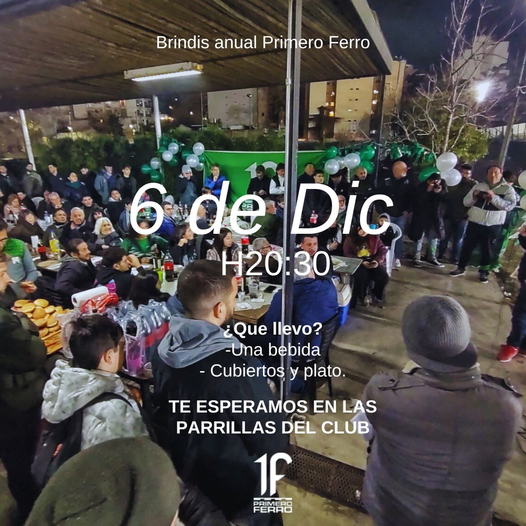 Te esperamos en nuestro Brindis anual 🥂 
Confirmar asistencia acá 👇 
forms.gle/2gevhruRx2CJxA…

#Ferro #PrimeroFerro