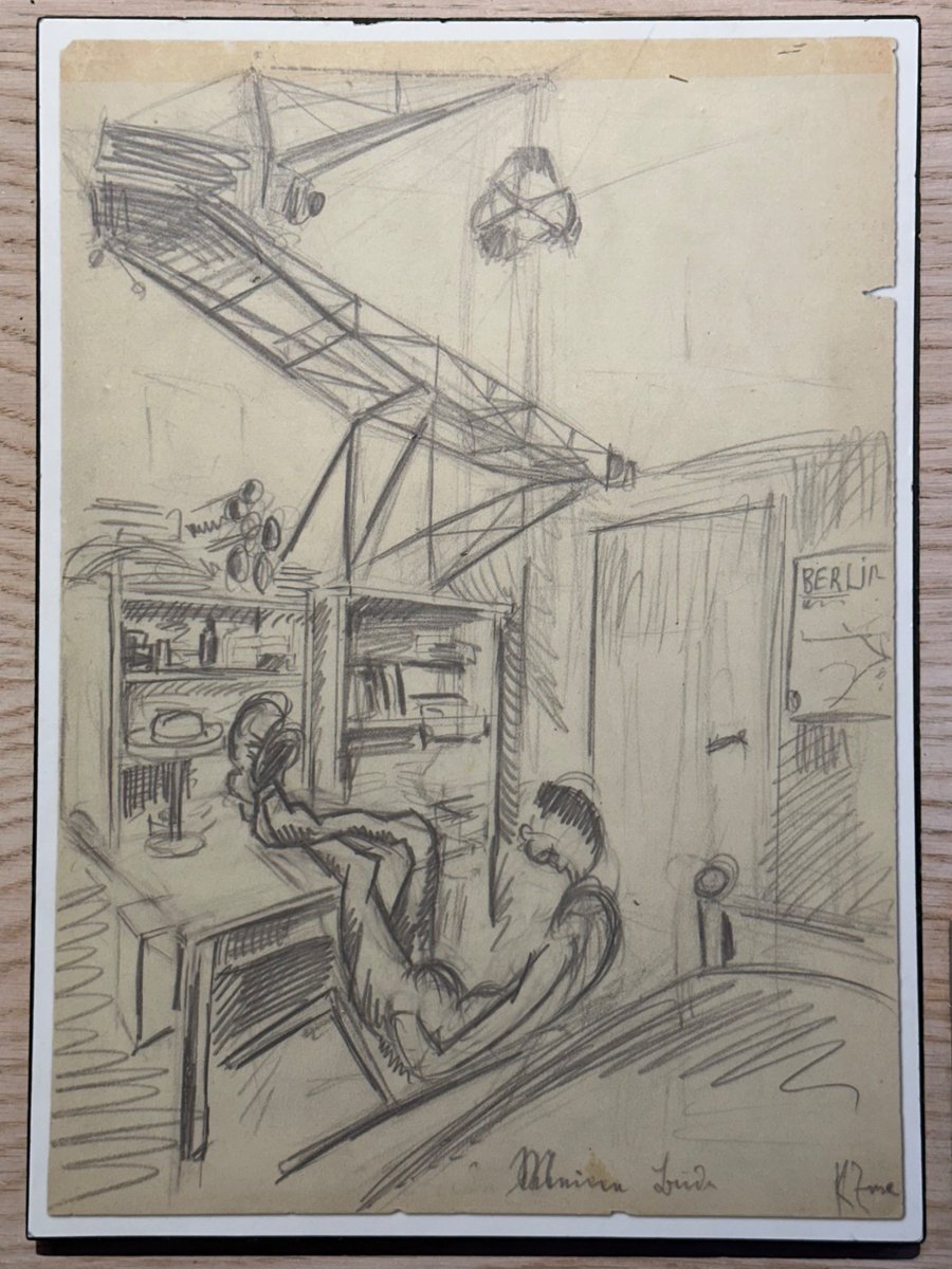 I liked this sketch that Konrad Zuse made of himself at his desk because it means my posture at work isn’t as bad as it could be.