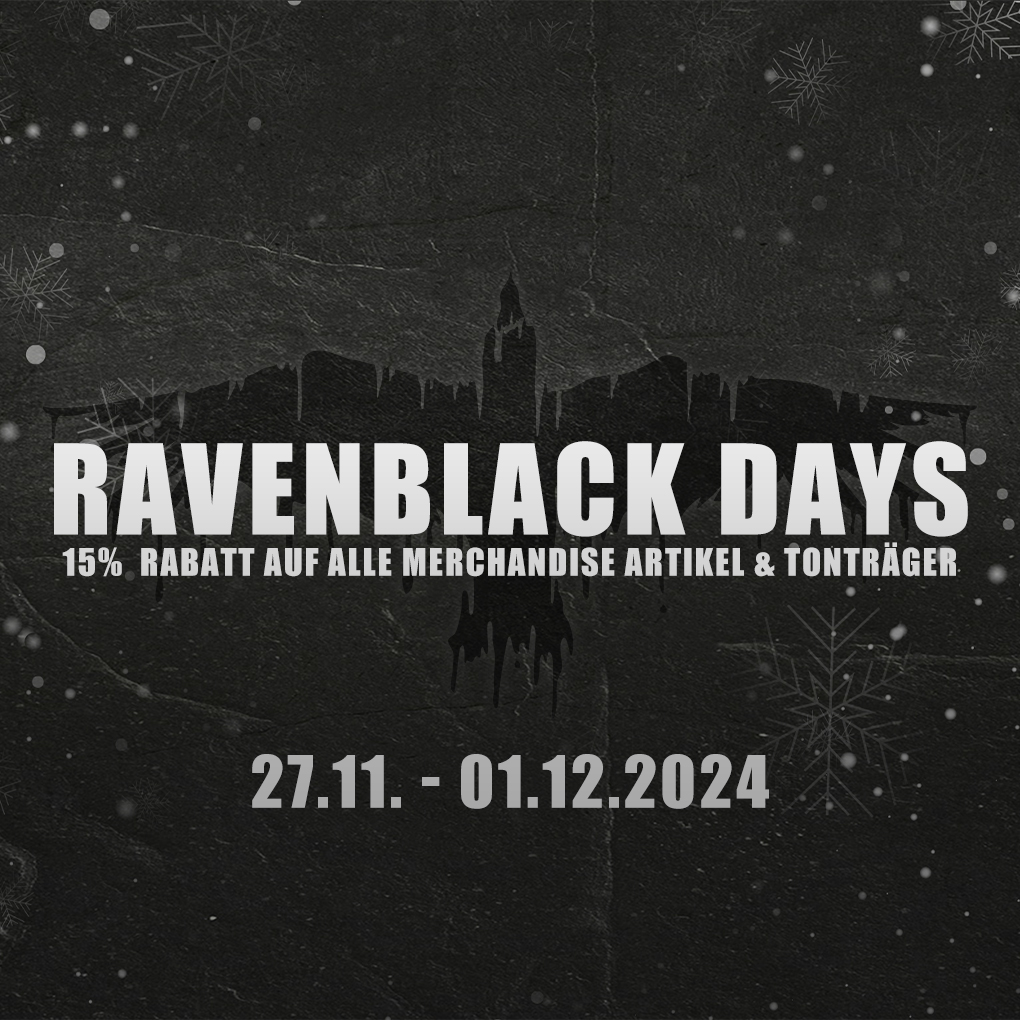 Attention shopping ravens: The “Ravenblack Days” are starting now in our store - there is a whopping 15% discount on all merchandise items and recordings. The promotion runs up to and including Sunday, 01.12.

#monoinc #merch #blackfriday #deals #shop #ravencommunity