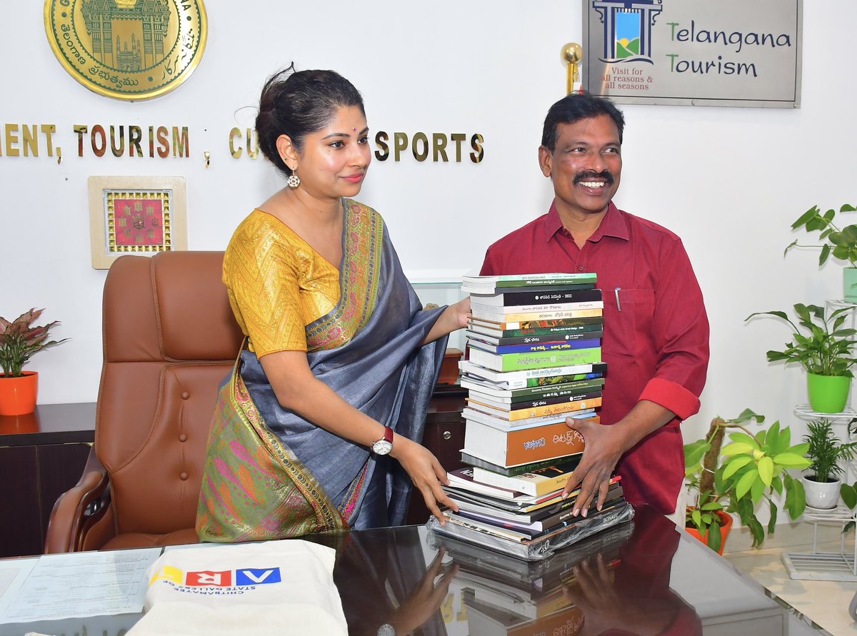SmitaSabharwal's tweet photo. Work update!
Took charge today as Secretary for Youth Advancement, Tourism &amp; Culture, Govt of Telangana. 
Look forward to doing my best. https://t.co/EoxDVddamL