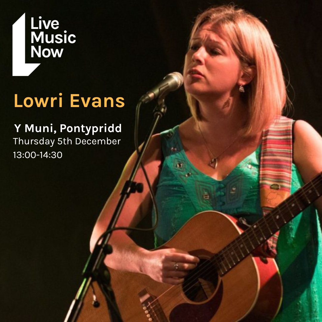 ✨Join us for an unforgettable afternoon of festive music and cheer with the incredible <a href="/LowriEvansMusic/">Lowri Evans</a>  at <a href="/MuniPontypridd/">Y Muni</a>🎶

🗓 Thursday 5th December 
🕐13:00 - 14:30
🏴󠁧󠁢󠁷󠁬󠁳󠁿 Bilingual concert 

🎟 Don't miss out—grab your tickets now: tinyurl.com/6uxfbzzb

#LiveMusic