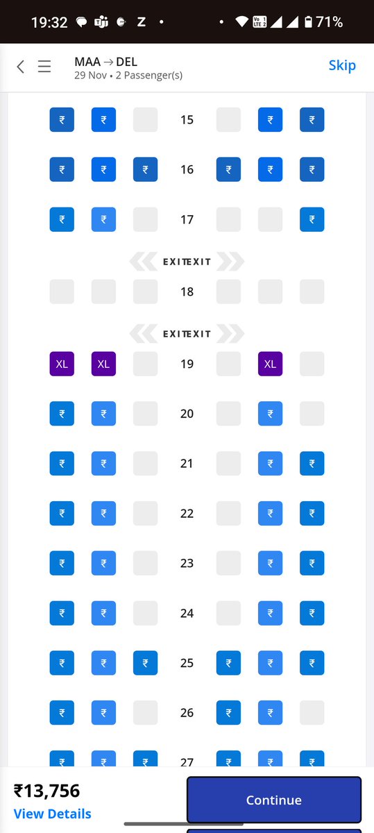 NamastyIndia's tweet photo. @DGCAIndia Booked 2 seat in 1 ticket @IndiGo6E. While doing web check-in for day after tomorrow flight, All seats marked as PAID. Indigo helpline states - passengers to pay extra money for adjacent seats. Most of the seats marked paid to extort money.
Refer screen shots attached https://t.co/yPmA6ZyzC4