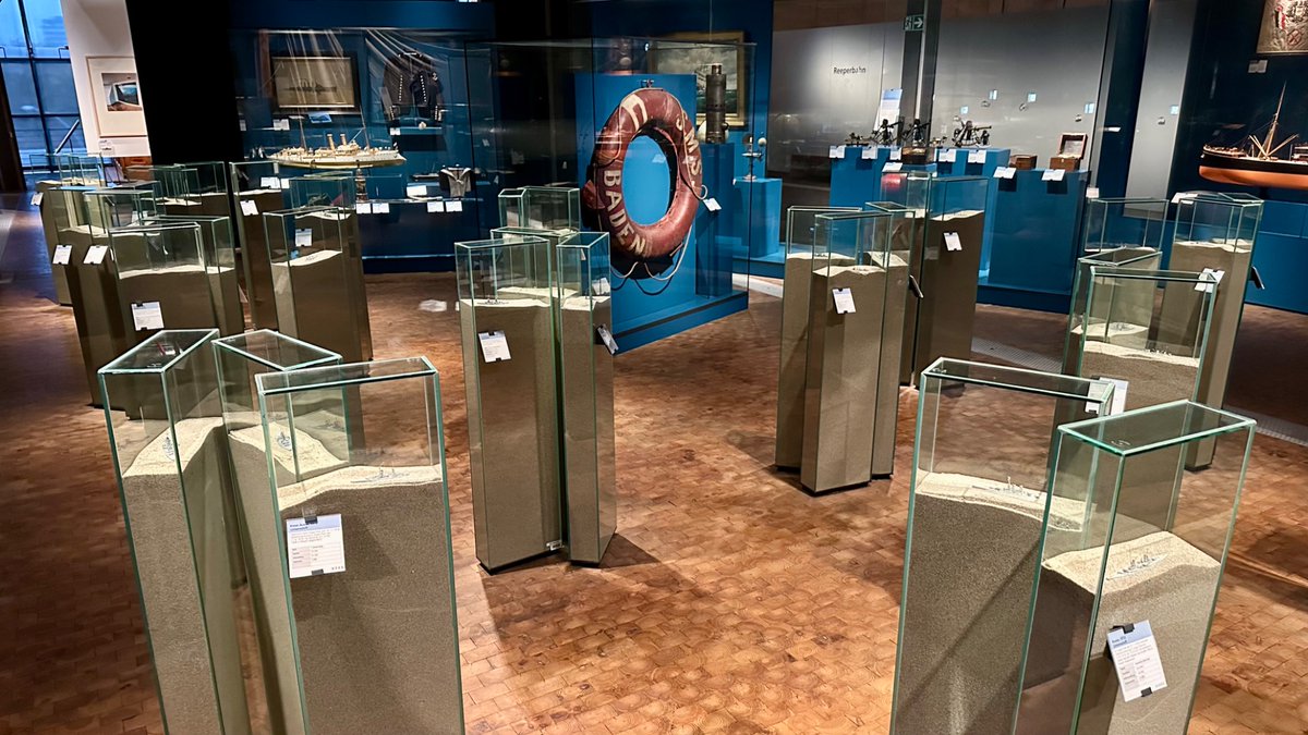 I learned a lot of new German words this trip, including “selbstversenkung.”

The Deutsches Technikmuseum has this exhibition featuring small models of the Hochseeflotte capital ships, all displayed sitting on the sea floor because they were scuttled at Scapa Flow.