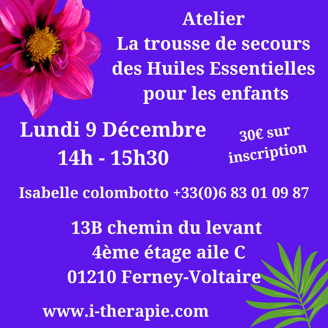 IsabelleColom15's tweet photo. Atelier la trousse de secours pour les enfants avec les Huiles Essentielles
D'une efficacité redoutable pour les bobos du quotidien, en prévention et pour la concentration
https://t.co/xOGck83YM7
#bienetre #huilesessentielles #enfants #soinsenergetiques https://t.co/eHbFLgwkrr