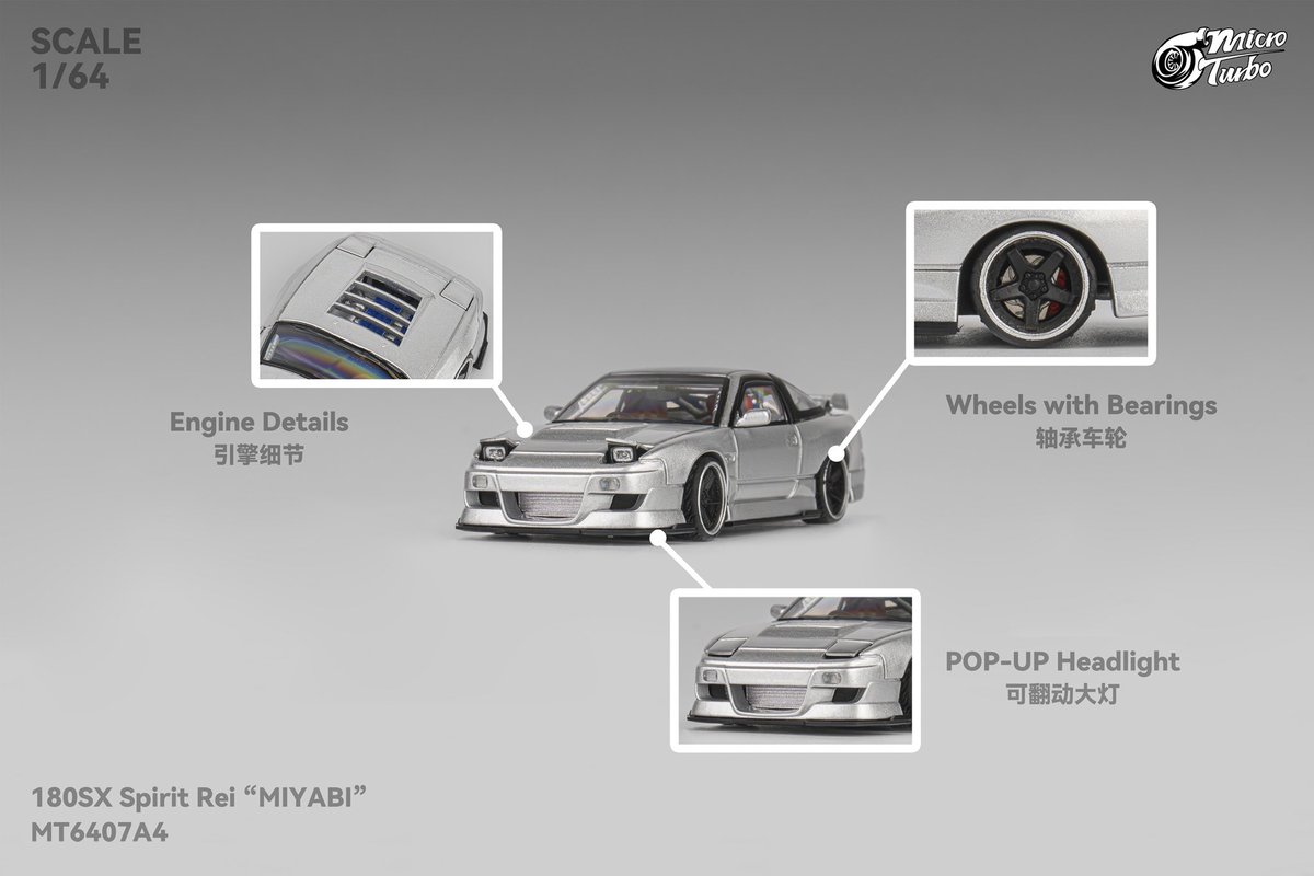 micro_turbo's tweet photo. New product pre-sale
The body adopts Spirit kit with metallic silver color. The functions are still the same,
including flip-opening lights, bearing wheels, engine details, and interior modification details https://t.co/kKhI88kbF5