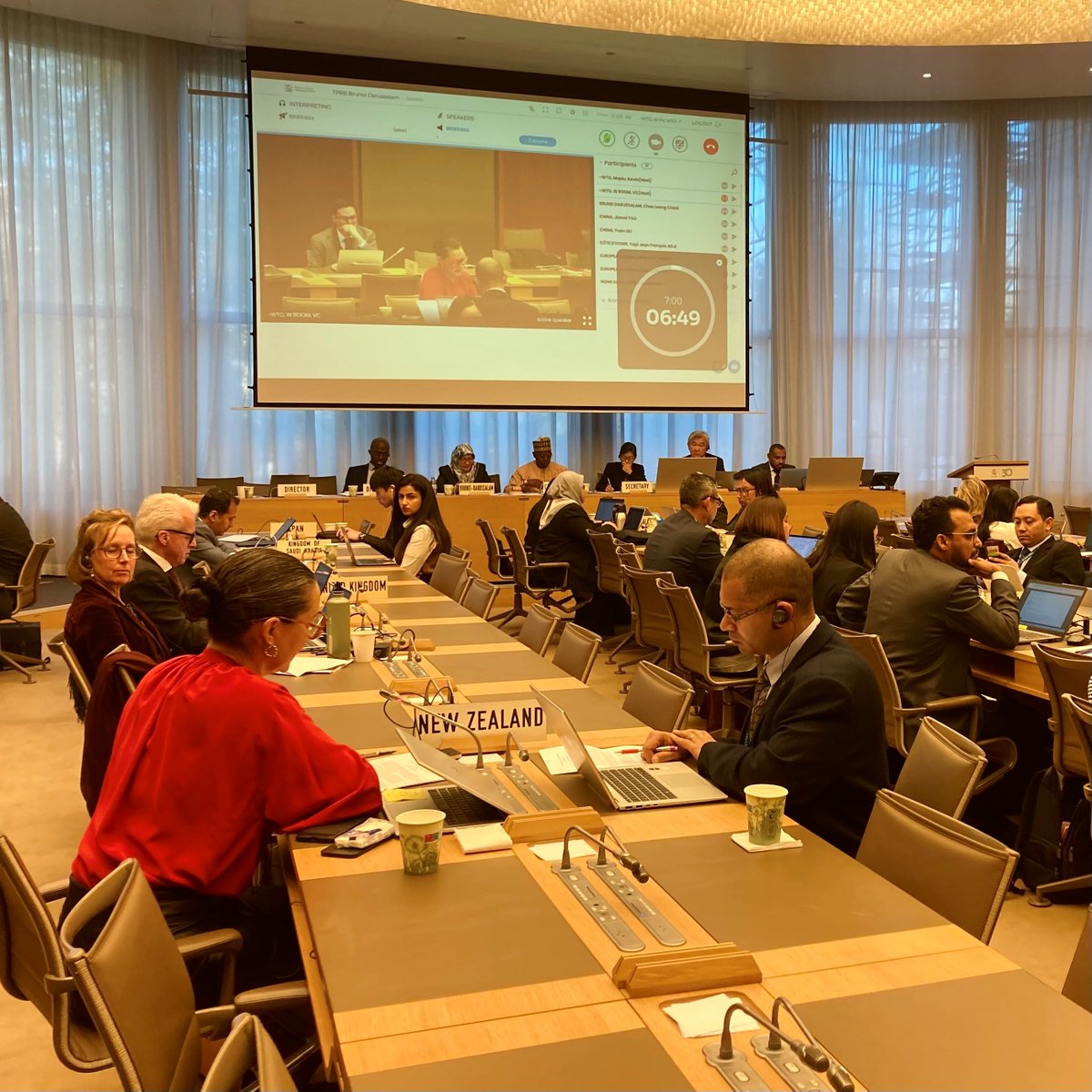 Delighted to deliver NZ’s statement at #BruneiDarussalam’s fourth Trade Policy Review today.  TPRs are a deep dive into Members’ economic policies and support our bilateral, regional and WTO cooperation 🇧🇳🇳🇿 #NZWTO