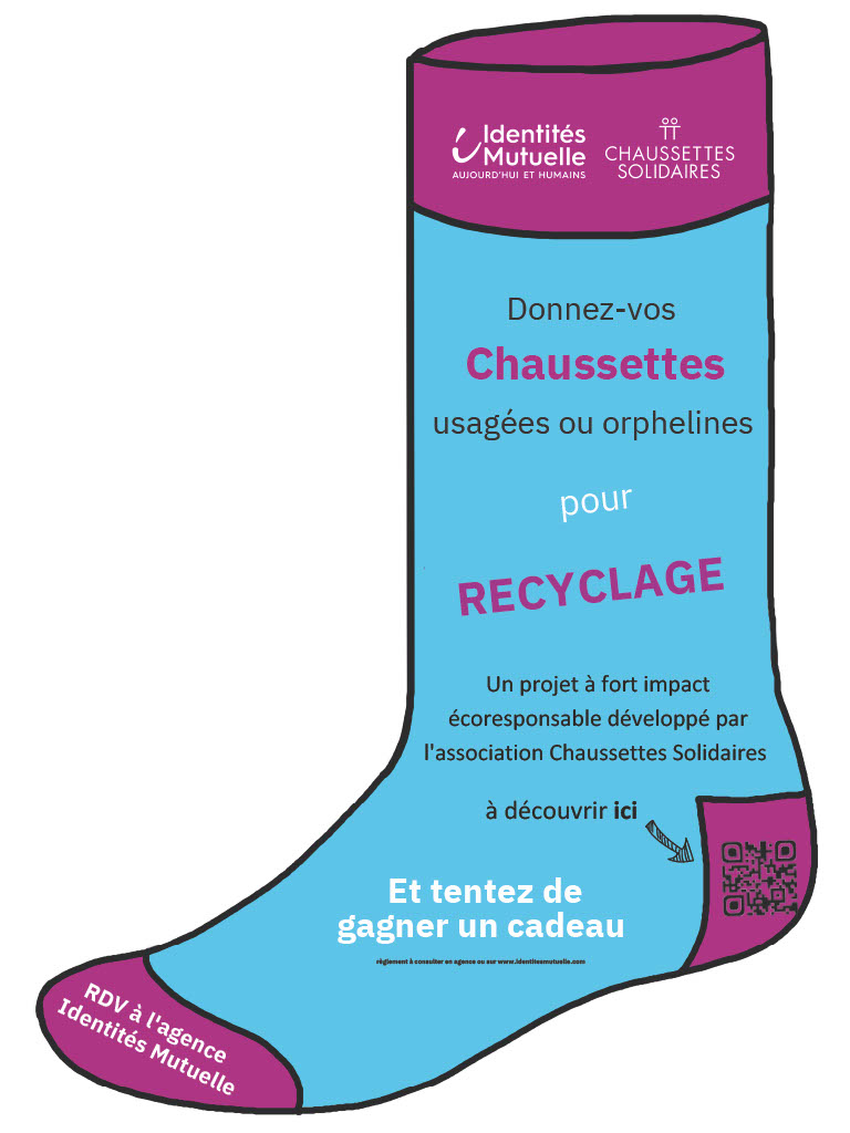 Vous avez des chaussettes usagées ou orphelines dont vous ne savez pas quoi faire ? 🧦 Jusqu’au 7 mars 2025, participez à la collecte dans vos agences #IdentitésMutuelle, au bénéfice des #ChaussettesSolidaires ! ♻️
En savoir plus 👉 bit.ly/4i8gDpl #developpementdurable