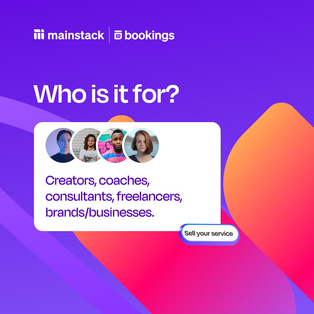 themainstack's tweet image. Scheduling your meetings just got better with Mainstack bookings!🎉
Start selling your time and earn globally, on mainstack.co
#schedulingSoftware
#bettermeetings
