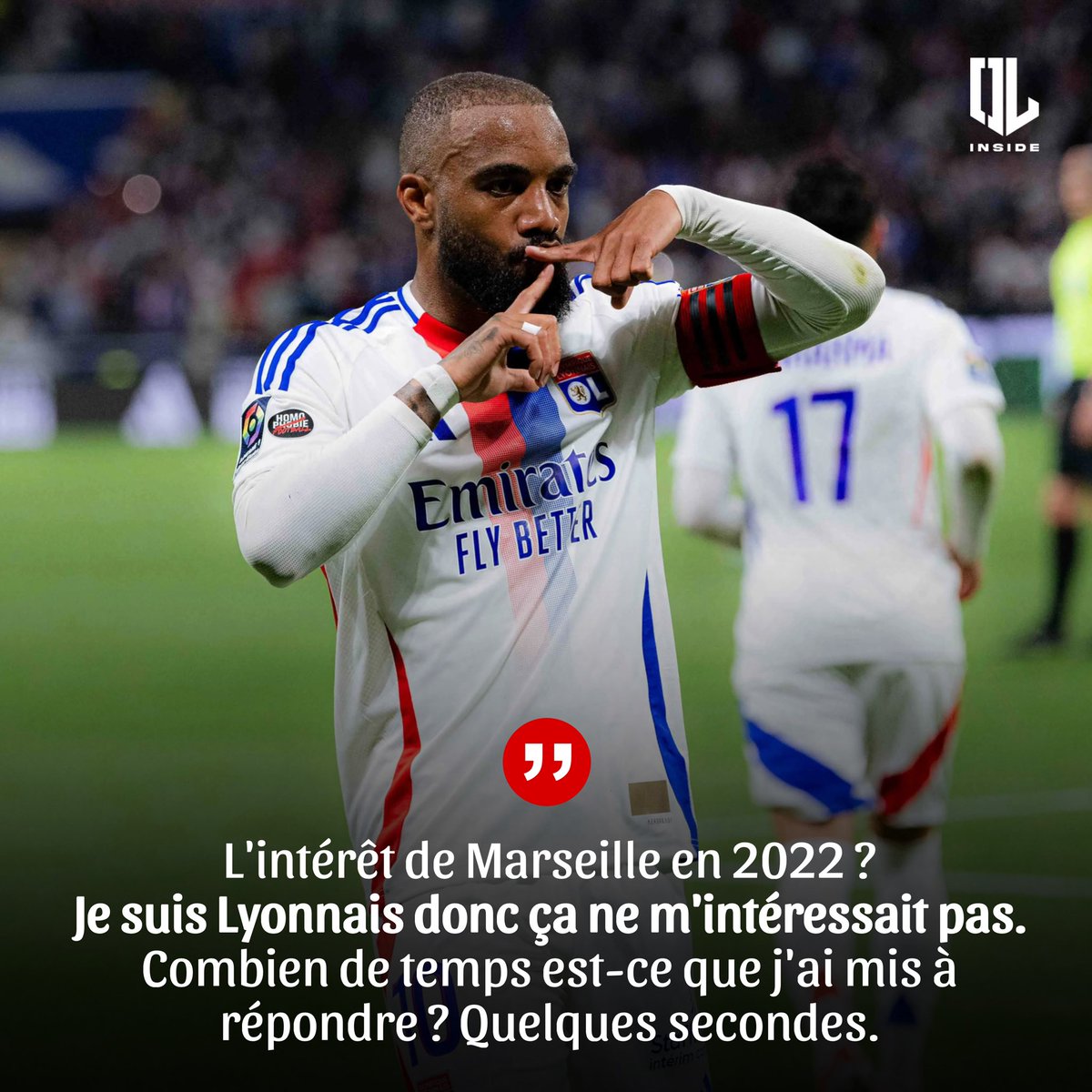ol_inside2's tweet image. Lorsque l’OM a tenté le coup Alexandre #Lacazette à la fin de son contrat avec Arsenal, il n’a pas cédé. 👊🦁

Le sang lyonnais coule dans ses veines ! 🔴🔵

#OL #OlympiqueLyonnais #Lyon