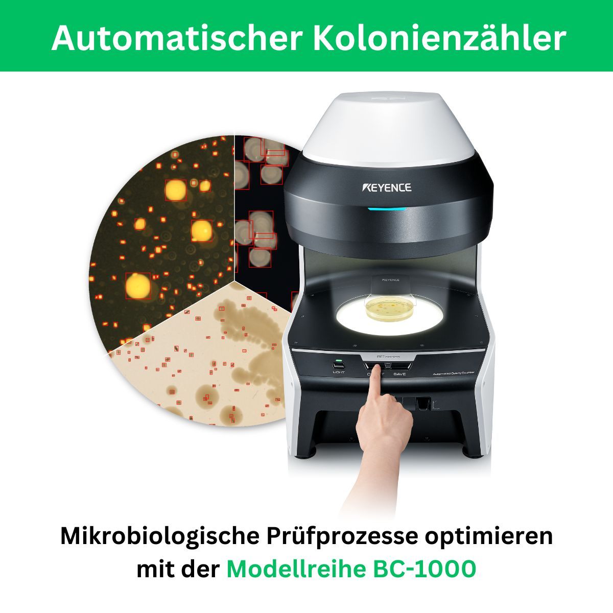 KEYENCE Deutschland (@keyenced) on Twitter photo Mit dem automatischen Kolonienzähler BC-1000 kann eine zuverlässige und automatische Koloniezählung mit nur einem Klick gestartet und mit einem weiteren Klick dokumentiert werden. 🙌
 
Im folgenden PDF erfahren Sie mehr dazu: buff.ly/48fPOcE
 
#microbiologicaltesting Mit dem automatischen Kolonienzähler BC-1000 kann eine zuverlässige und automatische Koloniezählung mit nur einem Klick gestartet und mit einem weiteren Klick dokumentiert werden. 🙌
 
Im folgenden PDF erfahren Sie mehr dazu: buff.ly/48fPOcE
 
#microbiologicaltesting