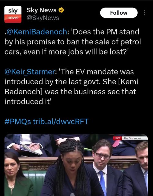 Today's biggest self own comes - again - from Kemi Badenoch