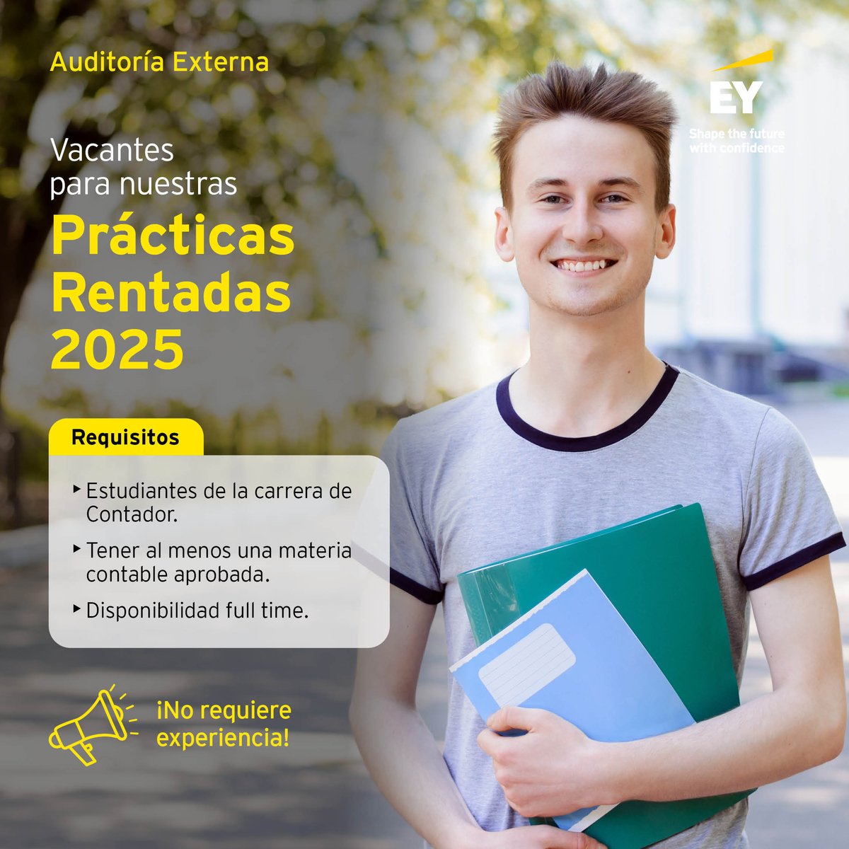 EY_CareersAR's tweet image. 📢 Si sos estudiante de #Contador, sumate a nuestras Prácticas Rentadas 2025 en #AuditoríaExterna, donde vas a:

✅ Trabajar para grandes empresas.
✅ Aprender mejores prácticas y metodologías.

Postulate 👉 go.ey.com/3OsMC6b

#EYArgentina #GPTWTalentoJoven2024 #GPTWArg2024