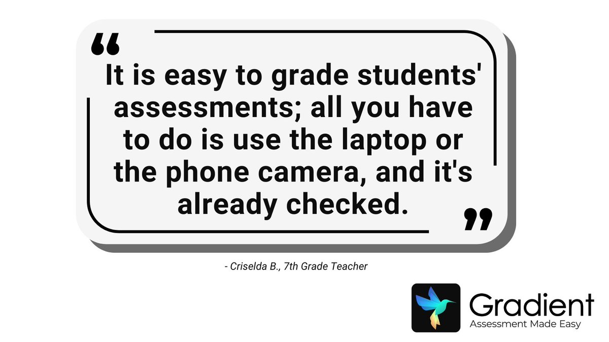 When we say "Assessment Made Easy," we actually mean it. But don't take our word for it...see what our users have to say! gradientk12.com/customer-stori… 
#CustomerStories #GradientK12