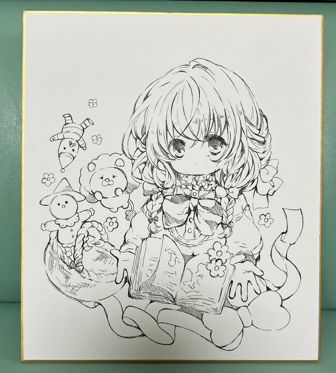 またあらためて呟きますが、今週末くらいに既刊本の通販をboothにて行う予定です。
既刊しかないのが寂しかったので、モノクロザカ描き色紙一枚も頒布予定です。
↓のイラストになります。オズの🧙イメージです。 