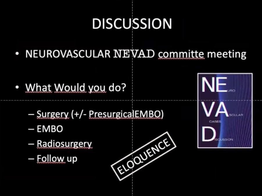 Visish M. Srinivasan, MD (@visishs) on Twitter photo Intl #neurointerventional case discussions are the best. Break out of two types of silos - geographic 🌎and specialty🔪 . #NEVAD
Shared direct CCF <a href="/PennNSG/">Penn Neurosurgery</a> - super engaging discussion.
Others shared AVM surgery with bilingual language mapping🇪🇸, tumors with AV shunting... Intl #neurointerventional case discussions are the best. Break out of two types of silos - geographic 🌎and specialty🔪 . #NEVAD
Shared direct CCF <a href="/PennNSG/">Penn Neurosurgery</a> - super engaging discussion.
Others shared AVM surgery with bilingual language mapping🇪🇸, tumors with AV shunting...