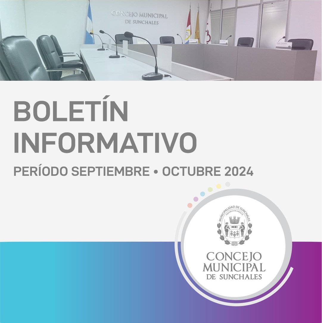 ConcejoSunch's tweet photo. El #ConcejoSunchales publicó su último boletín de los proyectos aprobados y las actividades de septiembre y octubre. 

ℹ️Otra herramienta más para que la ciudadanía acceda a la normativa vigente y el accionar de los Ediles.
+info https://t.co/4aejkKMKcL

#Transparencia #Sunchales https://t.co/qf2Q2QOlnR