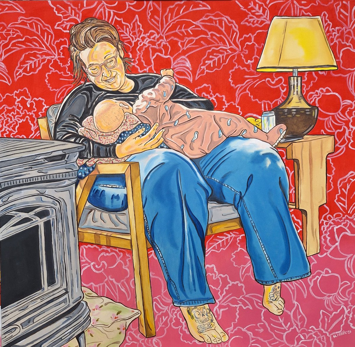 Nelson White Art (@nawhitestudio) on Twitter photo Not all my subjects are Indigenous..some are just the cool amazing people I know . Such is the case with Dr. Kate Lahey  and Maeve.. "Bonding" is 36" x 36" oil on canvas. #art #portraitpainting #artcollectors Not all my subjects are Indigenous..some are just the cool amazing people I know . Such is the case with Dr. Kate Lahey  and Maeve.. "Bonding" is 36" x 36" oil on canvas. #art #portraitpainting #artcollectors