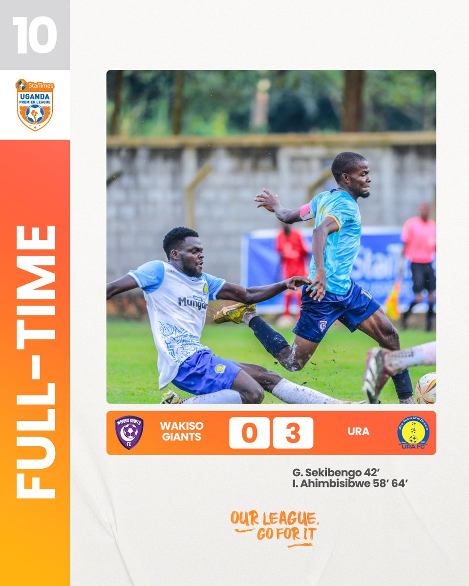 UPL's tweet photo. Full-Time!
Wakiso Giants FC 0-3 URA FC
#WAKURA | #StarTimesUPL https://t.co/xaID5lErj1