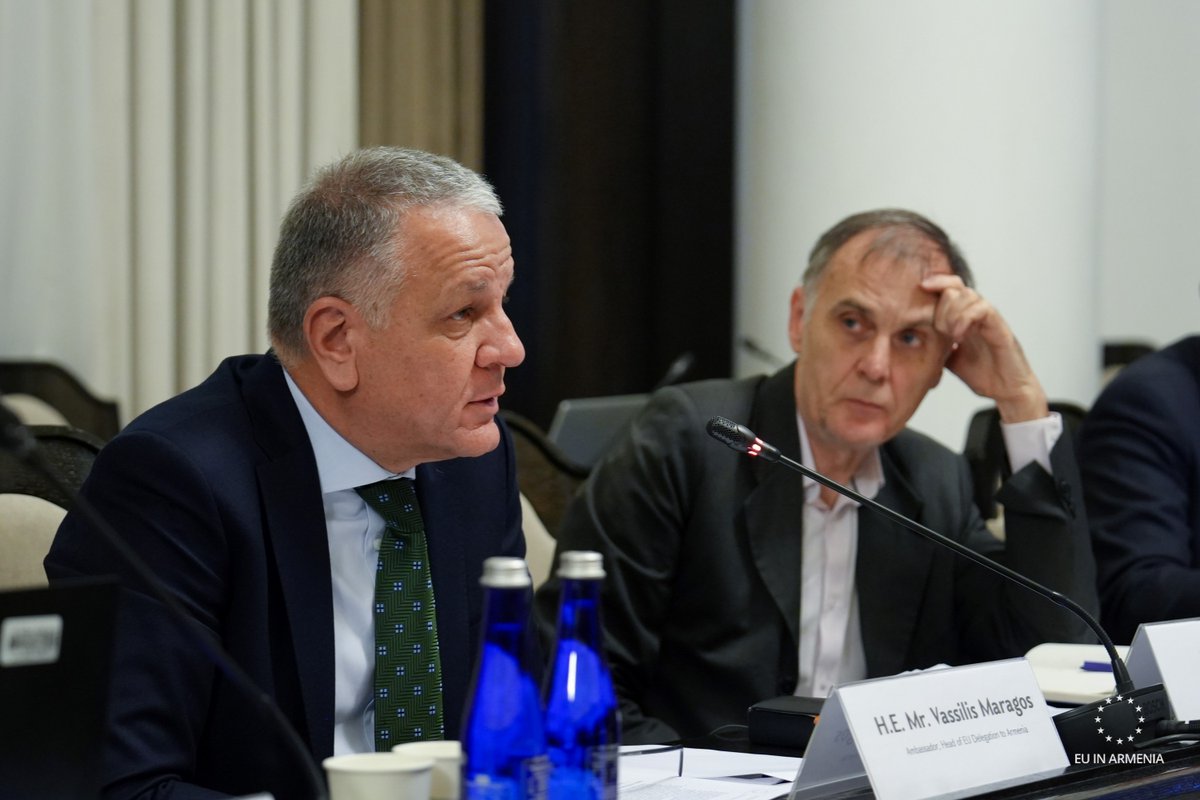 EUAmbArmenia's tweet image. Productive 3rd meeting of 🇪🇺🇦🇲 Investment Coordination Platform co-chaired with M. Grigoryan europa.eu/!wRTNh7
🏗 acceleration of️ infrastructure investments
🇦🇲 focus on connectivity, Crossroads of Peace  &amp;amp; 🔋 diversification
🤝 signed loans🏘️ schemes for refugees
#EIP