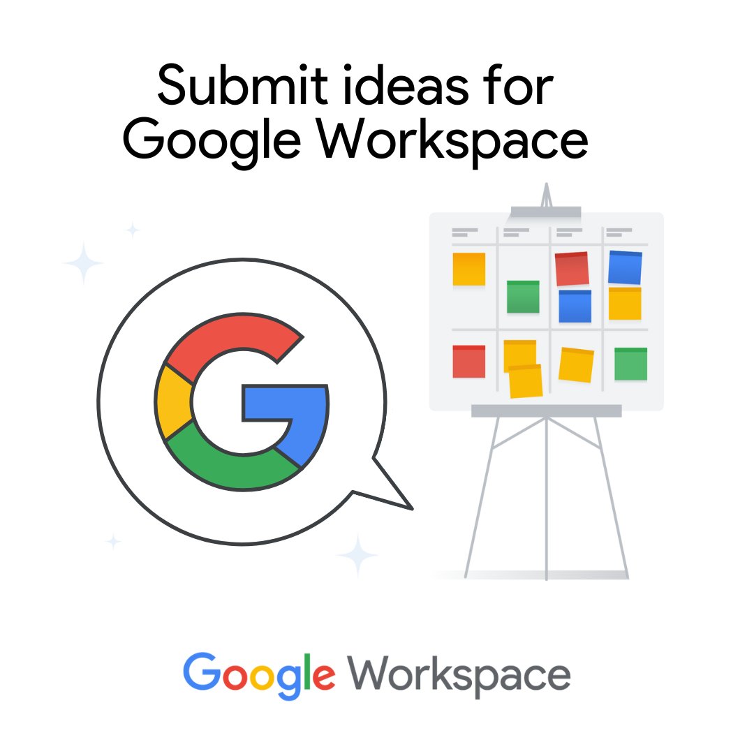 AskWorkspace's tweet image. 💡 Got an innovative idea for a new #GoogleWorkspace feature? Submit your feature ideas on the Google Workspace for Admins Community. Log in, search for existing ideas, or post a new one. Your idea could be the next big thing, start here 👉🏻 goo.gle/4eMBXhn #FeatureIdea