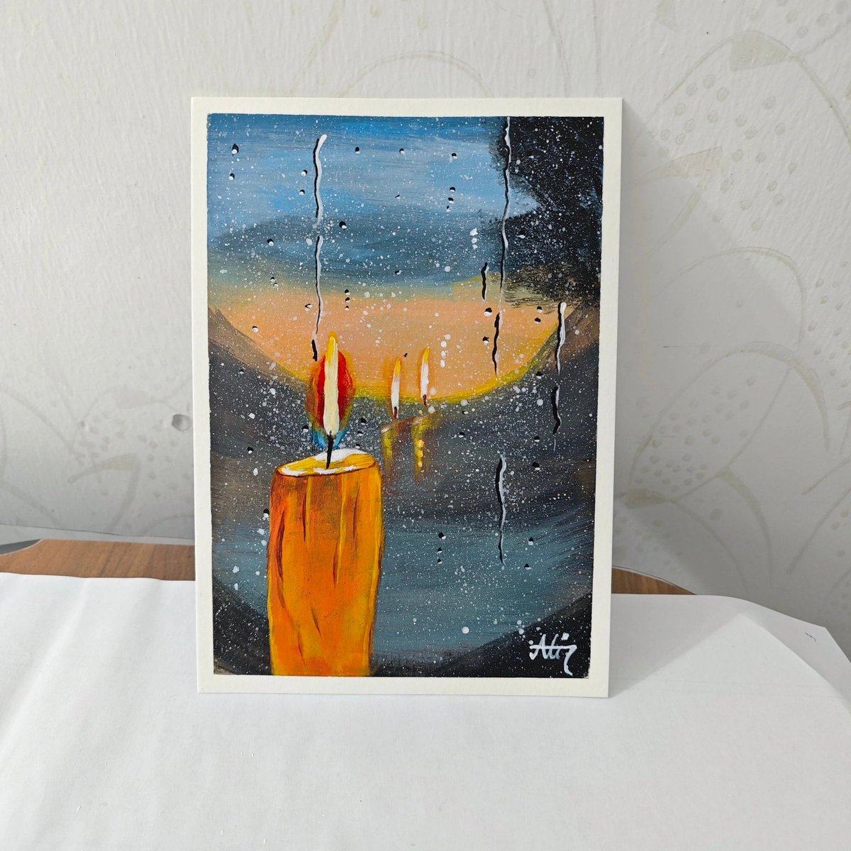 A5 boyut Akrilik çalışmam. @alim_art_