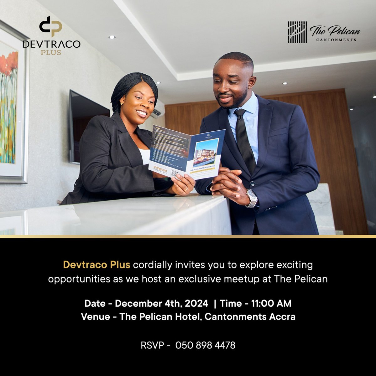 DevtracoPlus's tweet image. Are you a real estate agent looking to grow your network and explore exciting opportunities? Join us at The Pelican Hotel for an exclusive meetup. 

Don’t miss this opportunity to elevate your career. RSVP now!

#devtraoplus #callingallagents #realestate #networkingwithagents