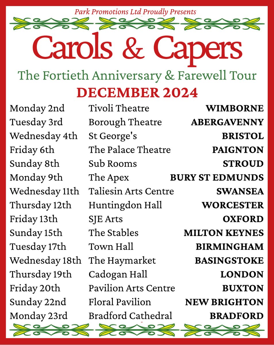 Maddy Prior and The Carnival Band bring their Carols &amp; Capers tour across the UK this December, in what will be their final tour together.

See where they're playing to celebrate this festive season with them!
