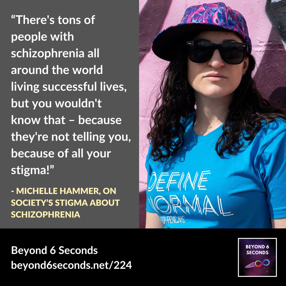 Beyond 6 Seconds: a neurodiversity podcast (@beyond6s) on Twitter photo “There's tons of people with #schizophrenia all around the world living successful lives, but you wouldn't know that – because they're not telling you, because of all your stigma!” Hear more from Michelle Hammer <a href="/SchizophrenicNY/">Schizophrenic.NYC</a> on my latest episode: beyond6seconds.net/224 “There's tons of people with #schizophrenia all around the world living successful lives, but you wouldn't know that – because they're not telling you, because of all your stigma!” Hear more from Michelle Hammer <a href="/SchizophrenicNY/">Schizophrenic.NYC</a> on my latest episode: beyond6seconds.net/224