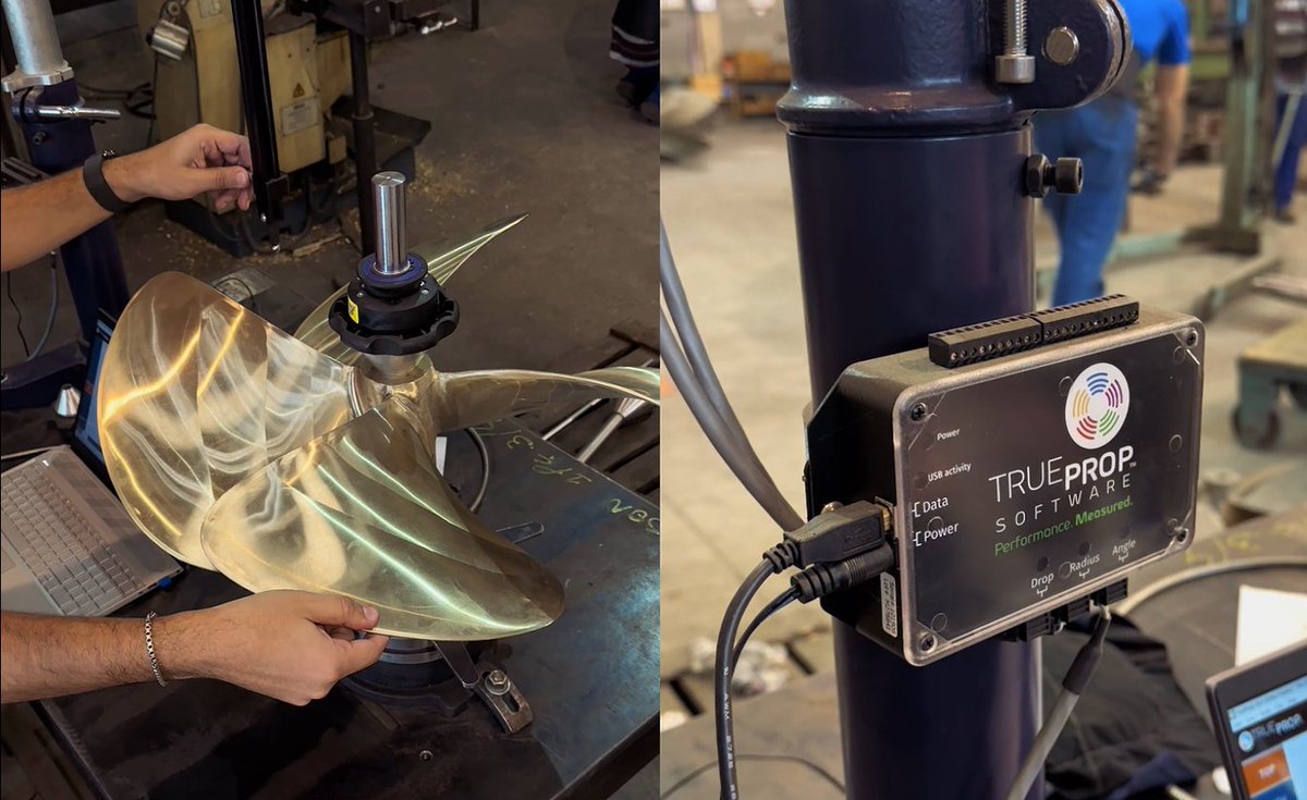 HydroCompInc's tweet photo. Propeller design and sizing AND inspection, oh my! Felipe, President of #PersonHélices in Brazil, knows the power of these HydroComp and @TruePropSftware tools. Read how this combination of technologies is elevating his business: https://t.co/q8If4x7Eg9 https://t.co/Y5lHryHkeD