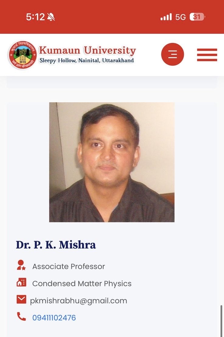 Kind attention authorities @ Uttarakhand &amp; India,  Fraudulent act by Pramod Kr Mishra alias PK Mishra to impersonate Pawan Kumar Mishra , joined Lecturer Physics Job w.e.f. March 2005 and still continuing at DSB campus of Kumaon University Nainital.Your kind attention 🙏