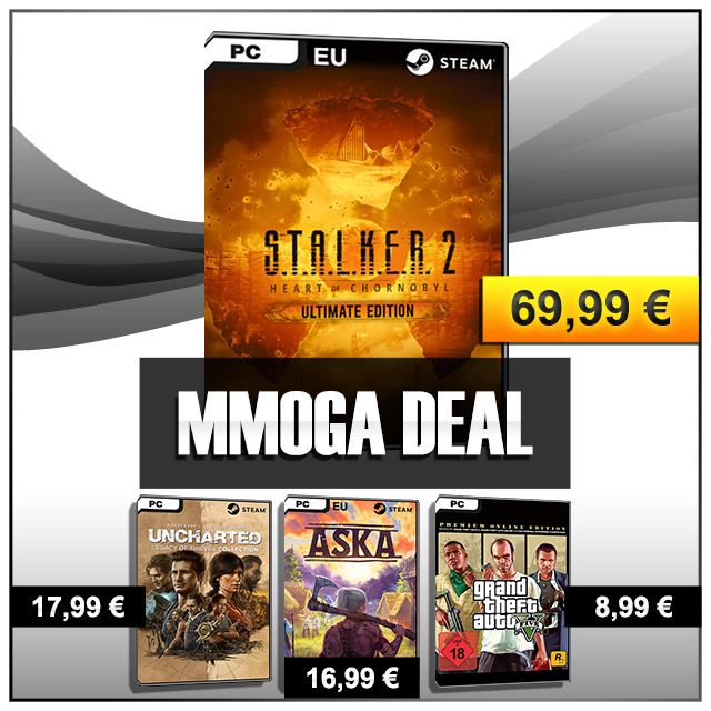 #MMOGADeal - Rückkehr nach Tschernobyl in der Fortsetzung eines Kult-Shooters! 2 großartige Schatzsucher-Story-Games in einem! Abenteuer als Wikinger! Und die ultimative Edition des beliebtesten Gangster-Open-World-Spiels! #StaySafe

#MMOGA Deal-Übersicht: mmo.ga/SOq3