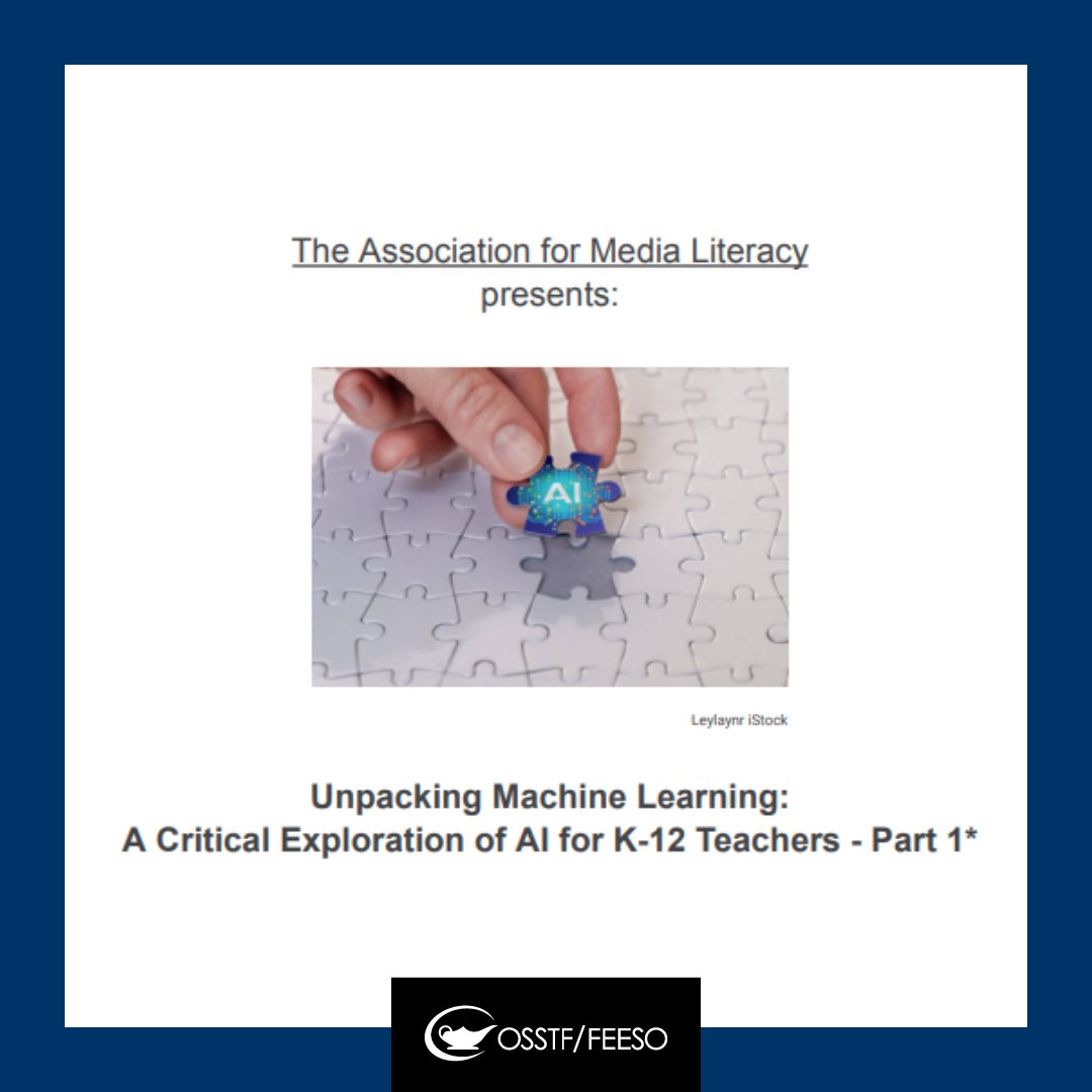 OSSTF Communications (@osstf) on Twitter photo FREE WEBINAR: Build your understanding of A!!
Join <a href="/A_M_L_/">Media Literacy Asoc4</a> to learn more about AI's increasing role in education. Learn how AI can support creative & critical exploration, plus explore its potential benefits & challenges. #OntEd
š Dec 5
š 4:30-6 PM
š bit.ly/4fw8kCn FREE WEBINAR: Build your understanding of A!!
Join <a href="/A_M_L_/">Media Literacy Asoc4</a> to learn more about AI's increasing role in education. Learn how AI can support creative & critical exploration, plus explore its potential benefits & challenges. #OntEd
š Dec 5
š 4:30-6 PM
š bit.ly/4fw8kCn
