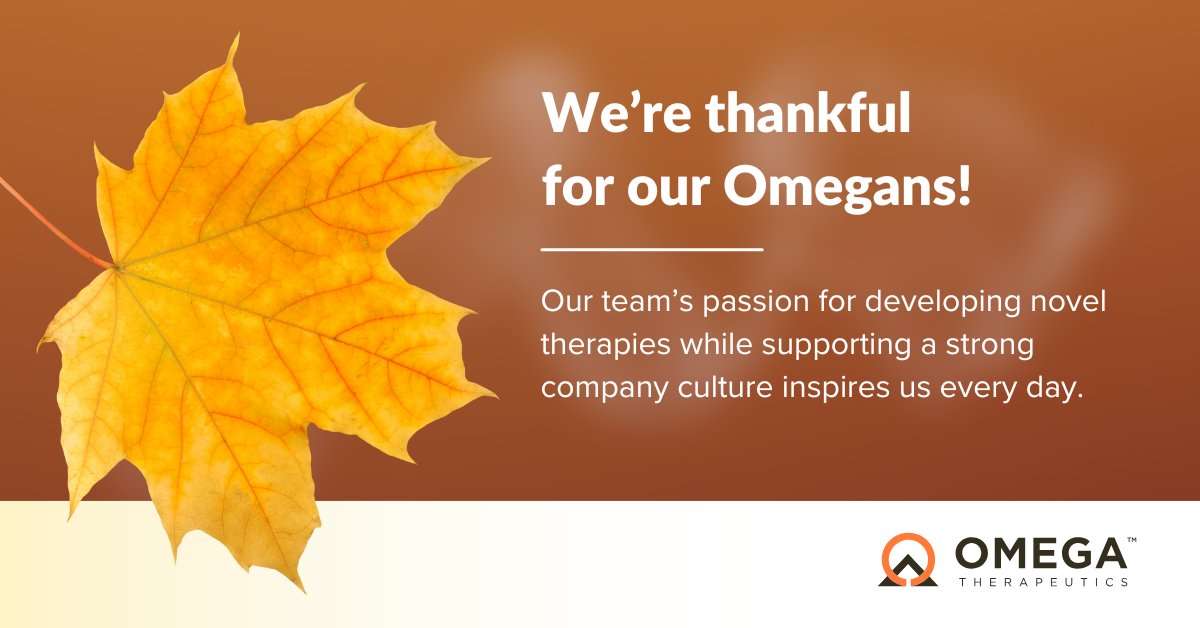At Omega, we’re grateful for our dedicated team working to advance innovative #EpigenomicControllers for patients in need. We deeply appreciate the passion of our #Omegans and the values that drive us. #OmegaValues