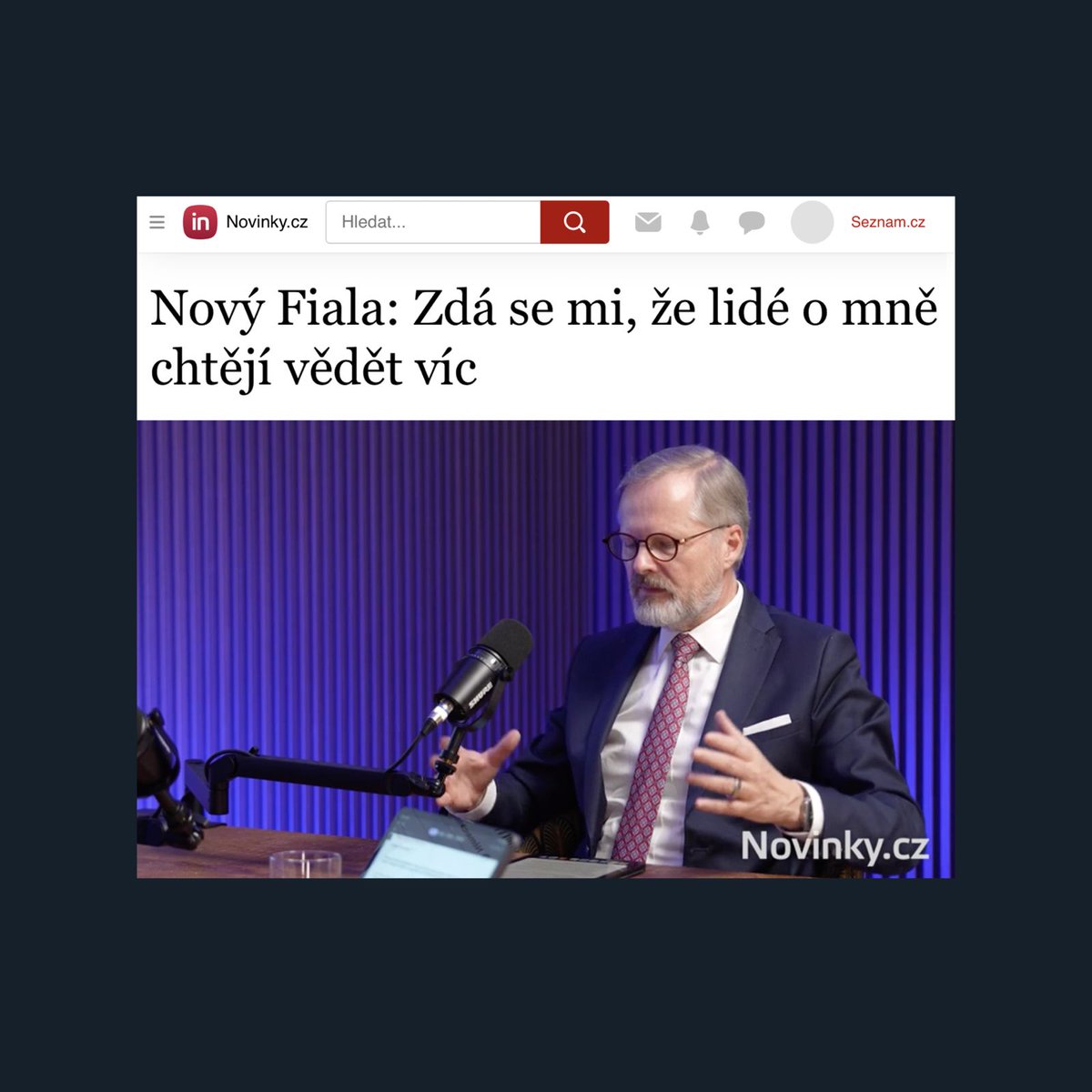 Petr Fiala tweet media