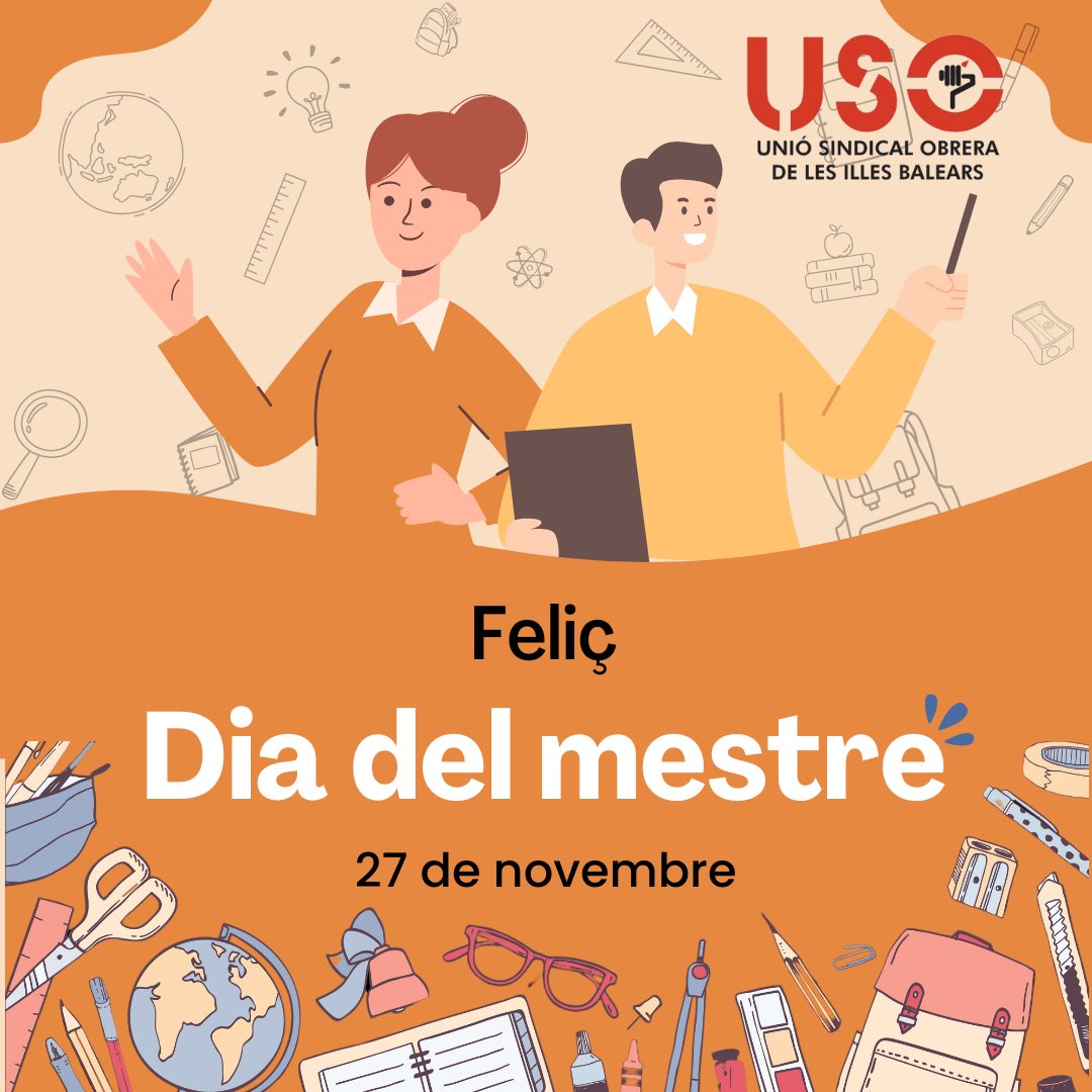 FEUSOIB's tweet photo. Feliç dia del mestre https://t.co/XE9LCPAYnp