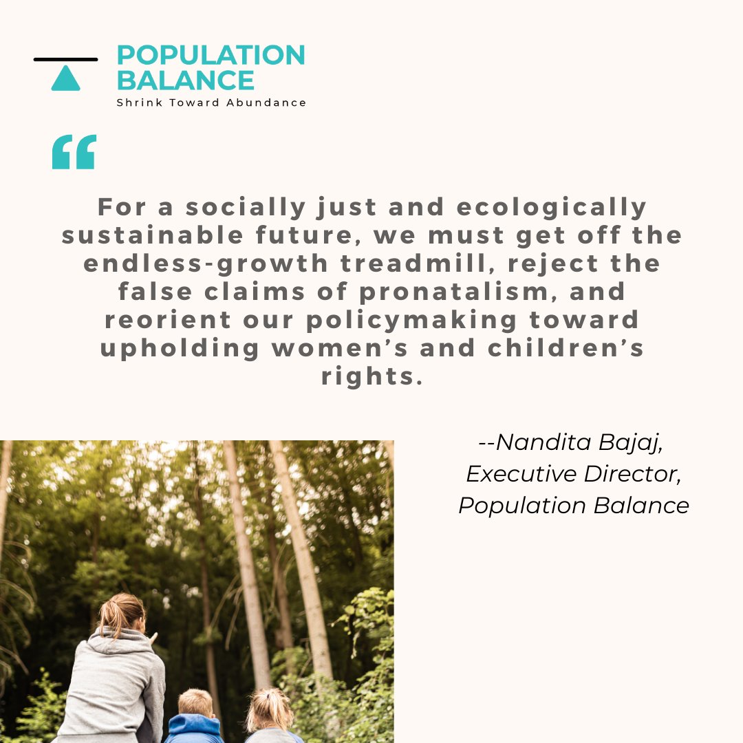 Population Balance (@popnbalance) on Twitter photo In this new article in <a href="/TheWilsonCenter/">The Wilson Center</a>'s <a href="/NewSecurityBeat/">New Security Beat</a>, our Executive Director Nandita Bajaj outlines how pronatalism has gained disturbing ground in the face of declining birth rates.
But declining fertility is not cause for alarm-on the contrary newsecuritybeat.org/2024/11/confro… In this new article in <a href="/TheWilsonCenter/">The Wilson Center</a>'s <a href="/NewSecurityBeat/">New Security Beat</a>, our Executive Director Nandita Bajaj outlines how pronatalism has gained disturbing ground in the face of declining birth rates.
But declining fertility is not cause for alarm-on the contrary newsecuritybeat.org/2024/11/confro…