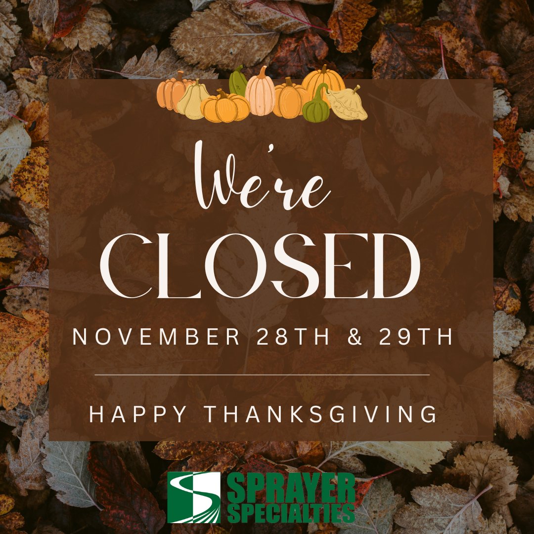 We will be closed on November 28th &amp; 29th to celebrate the holiday. During this time, you can still place orders online, and they will be processed and shipped as soon as we're back to normal hours.
