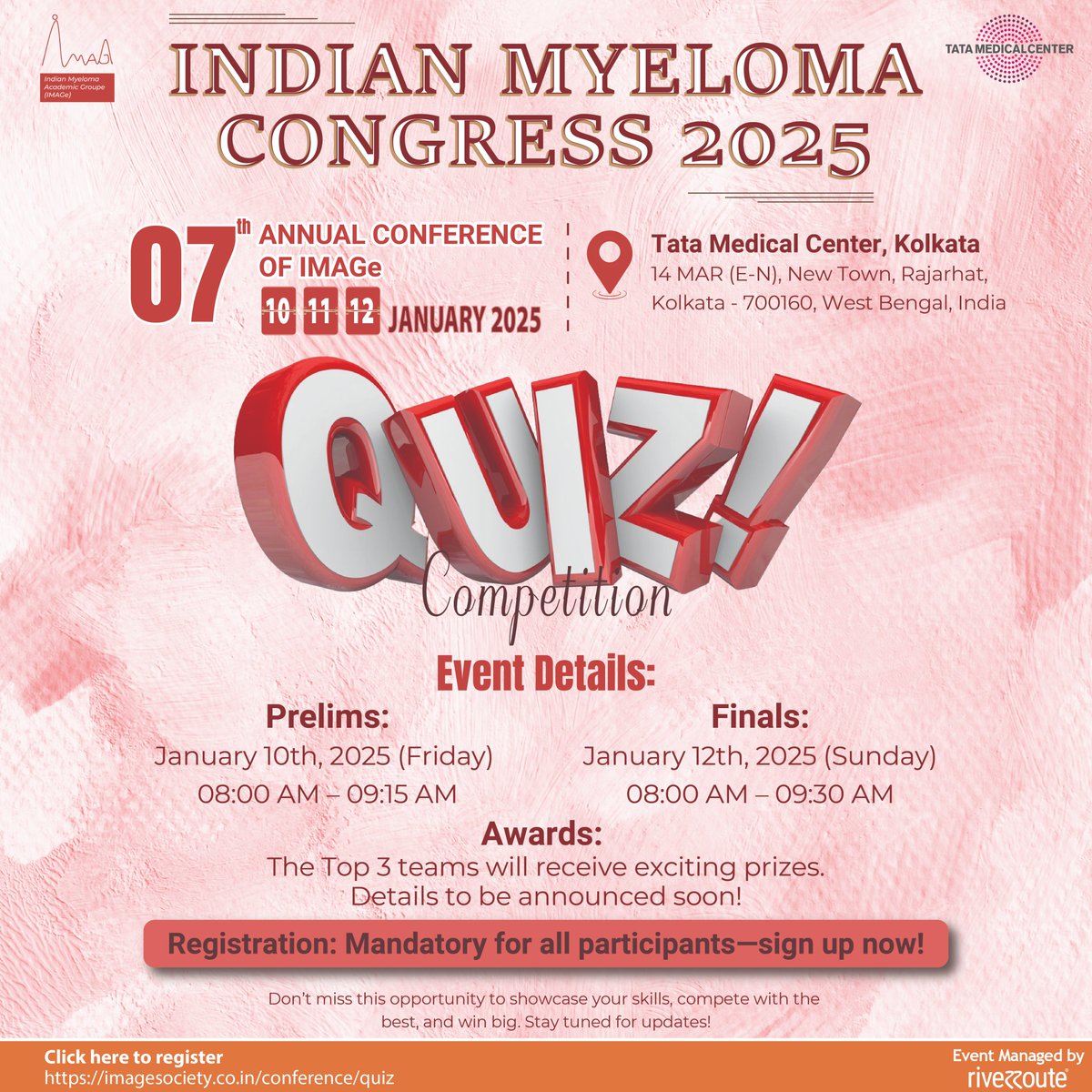 Uday Yanamandra (@udayyanamandra) on Twitter photo Please enroll for the exciting DM/ DrNB quiz for the Hematology and Oncology fellows from the Indian Subcontinent in the upcoming Indian Myeloma Congress 2025. <a href="/DrPMPGI/">Pankaj Malhotra</a> <a href="/HariMenon68/">Hari Menon</a> <a href="/reenanair1/">Reena Nair</a> <a href="/DrNikitaMehra/">Nikita Mehra</a> <a href="/DrGPrakash/">Gaurav Prakash M.D.</a> <a href="/Prasshmehta/">Prashant Mehta</a> <a href="/PrashantTembha1/">Prashant Tembhare</a> <a href="/IndMyAcGp/">IMAGe</a> Please enroll for the exciting DM/ DrNB quiz for the Hematology and Oncology fellows from the Indian Subcontinent in the upcoming Indian Myeloma Congress 2025. <a href="/DrPMPGI/">Pankaj Malhotra</a> <a href="/HariMenon68/">Hari Menon</a> <a href="/reenanair1/">Reena Nair</a> <a href="/DrNikitaMehra/">Nikita Mehra</a> <a href="/DrGPrakash/">Gaurav Prakash M.D.</a> <a href="/Prasshmehta/">Prashant Mehta</a> <a href="/PrashantTembha1/">Prashant Tembhare</a> <a href="/IndMyAcGp/">IMAGe</a>