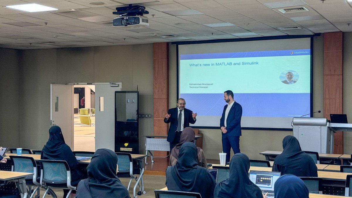 coec_iau's tweet image. An exhilarating journey into the world of MathWorks has concluded! 🚀 
All thanks to all who joined us in exploring groundbreaking innovations, AI workflows, and the latest advancements in MATLAB and Simulink ✨
#Mathworks
#كلية_الهندسة 
#جامعة_الإمام_عبدالرحمن_بن_فيصل
