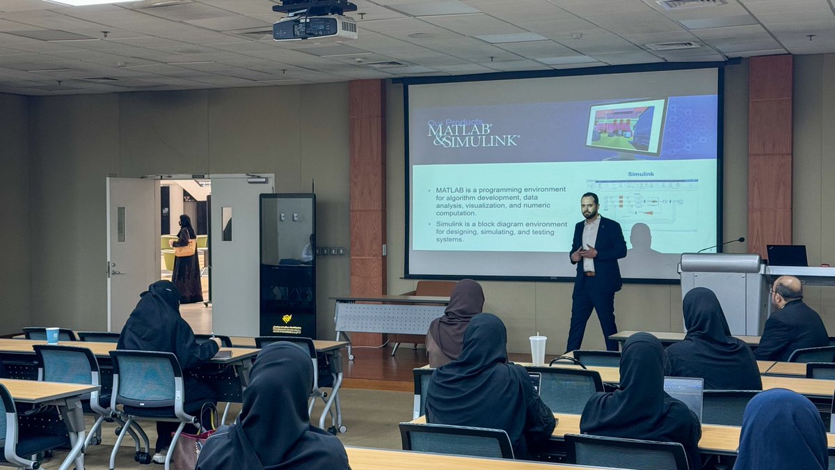 coec_iau's tweet image. An exhilarating journey into the world of MathWorks has concluded! 🚀 
All thanks to all who joined us in exploring groundbreaking innovations, AI workflows, and the latest advancements in MATLAB and Simulink ✨
#Mathworks
#كلية_الهندسة 
#جامعة_الإمام_عبدالرحمن_بن_فيصل