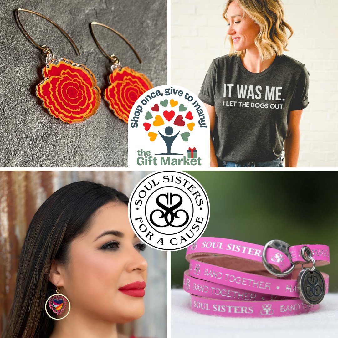 Be an agent for social good when you shop their assortment of items, including jewelry, handcrafted baby items, personalized products and more from @soulsistersforacause. Made by women for women! Learn more at the FUMC Plano Gift Market on Dec. 14 &amp; 15.  #shoponcegivetomany