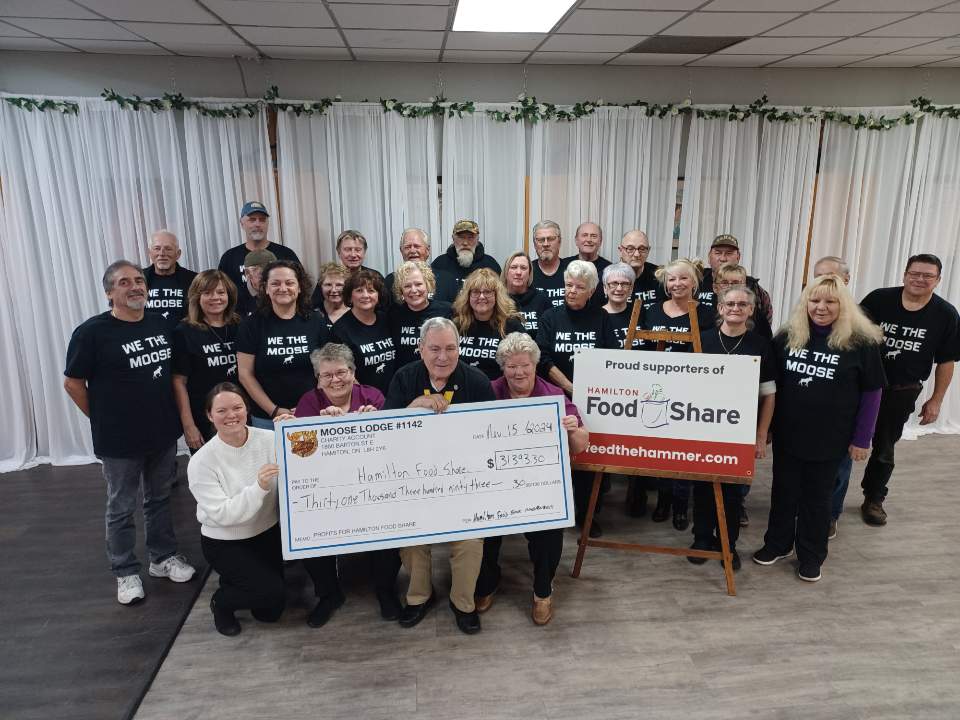 For the past year,  Hamilton Moose Lodge 1142 ran a Catch the Ace event. After a lot of hard work and many volunteer hours, they were able to donate a whopping $31,393.30 which will provide $156,966 worth of food! TY for working with us toward a hunger-free community!
#gratitude